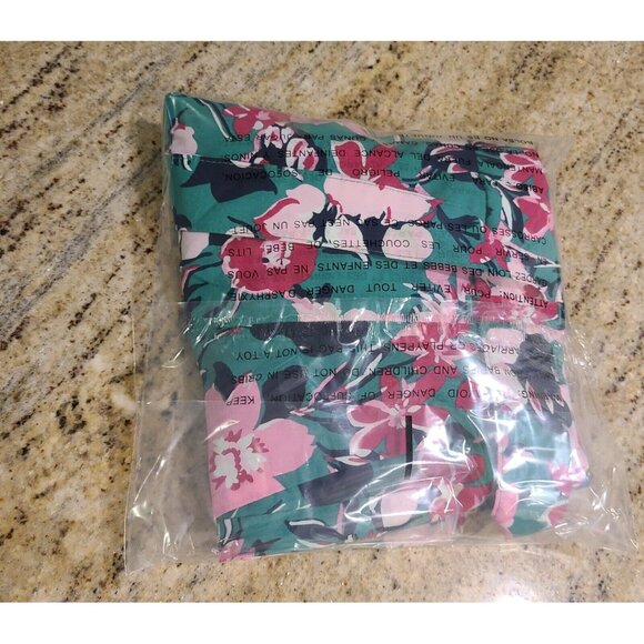 J Crew Pink Green Floral Print Shorts Womens Size 10 Pleats Belted Hawaii - Picture 13 of 13